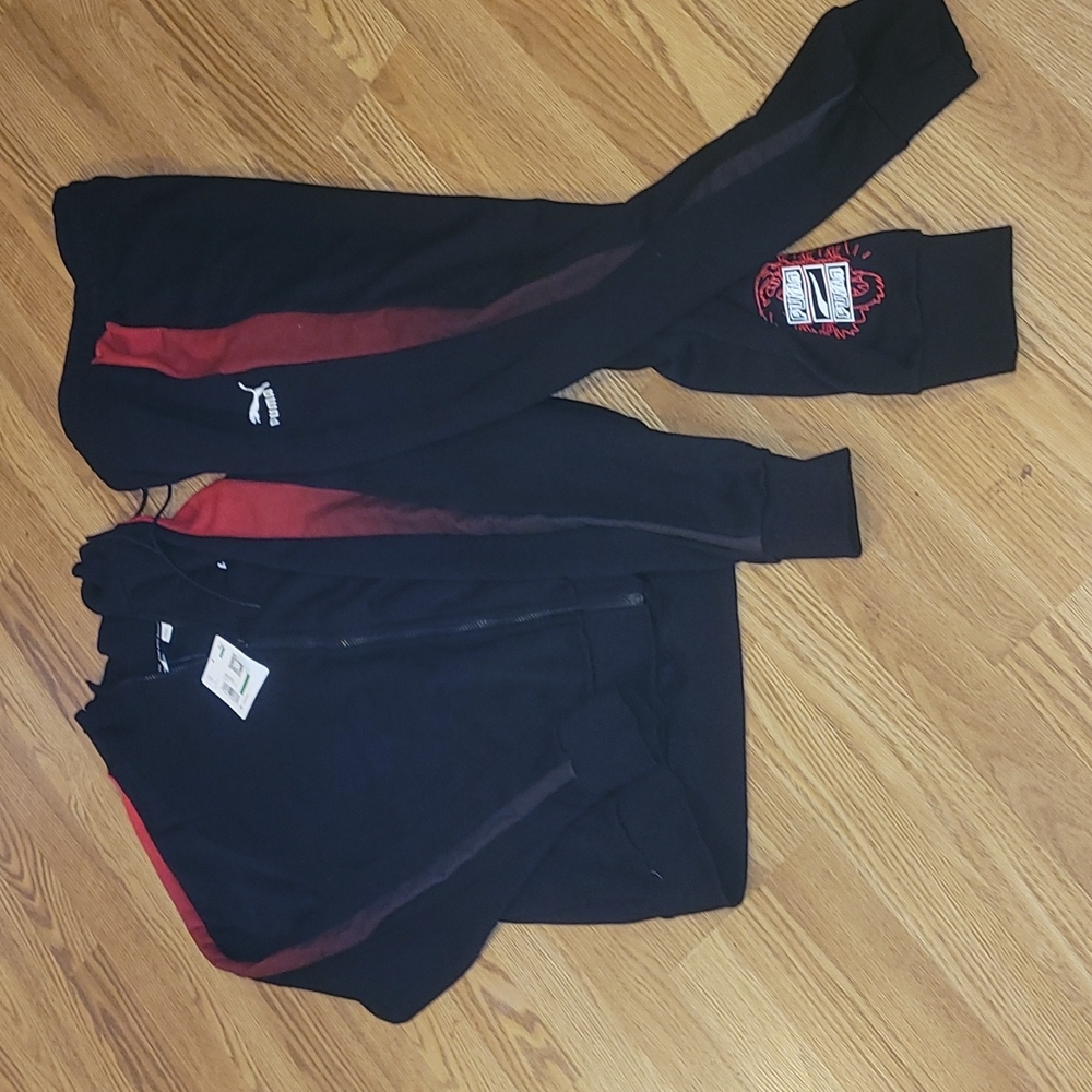 New Puma sweatsuit with multi-logos and a full zip jacket sizes L,XL and XXL - Picture 4 of 8